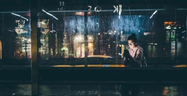 person looking at their phone